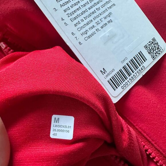 NWT Medium Define HR High-Rise Wide-Leg Pant Luon Oxford Red NEW LULULEMON - Picture 6 of 12
